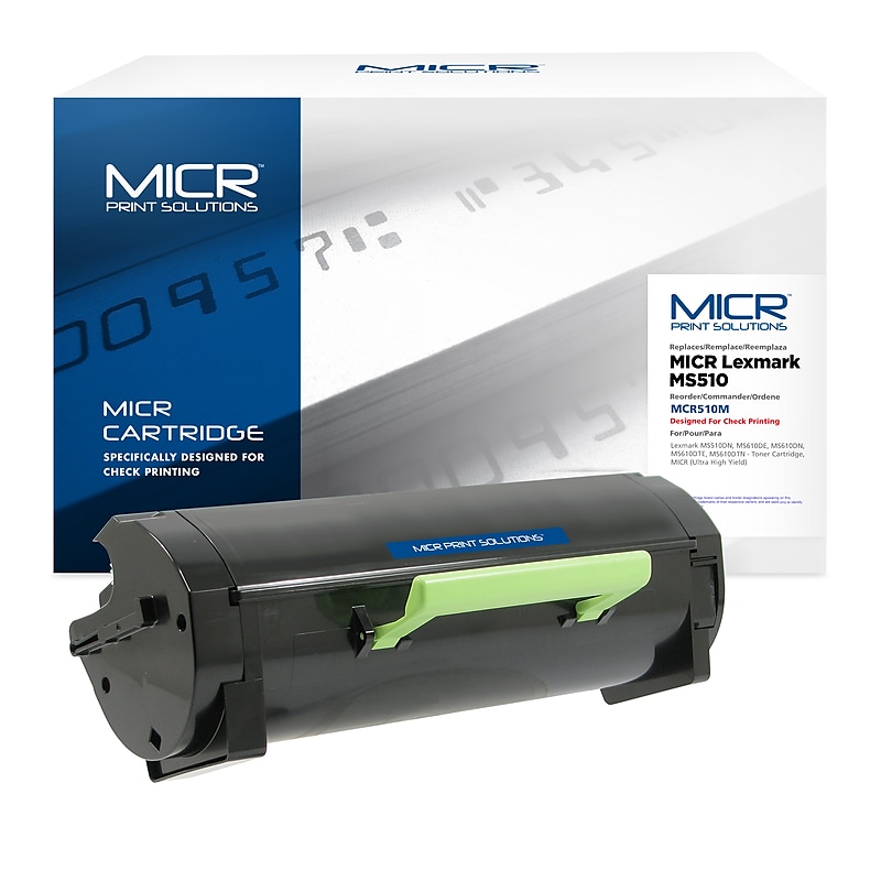 MICR Print Solutions Compatible Black Extra High Yield MICR Toner Cartridge Replacement for Lexmark MS510 image 1