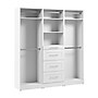 Bestar Florence Collection 75W x 16D Closet System with Rods, Drawers, Shaker, White (127643-000017)~#|#~8A05FC5F-9CDF-48B2-A2C3A36C622B6E28_sc7