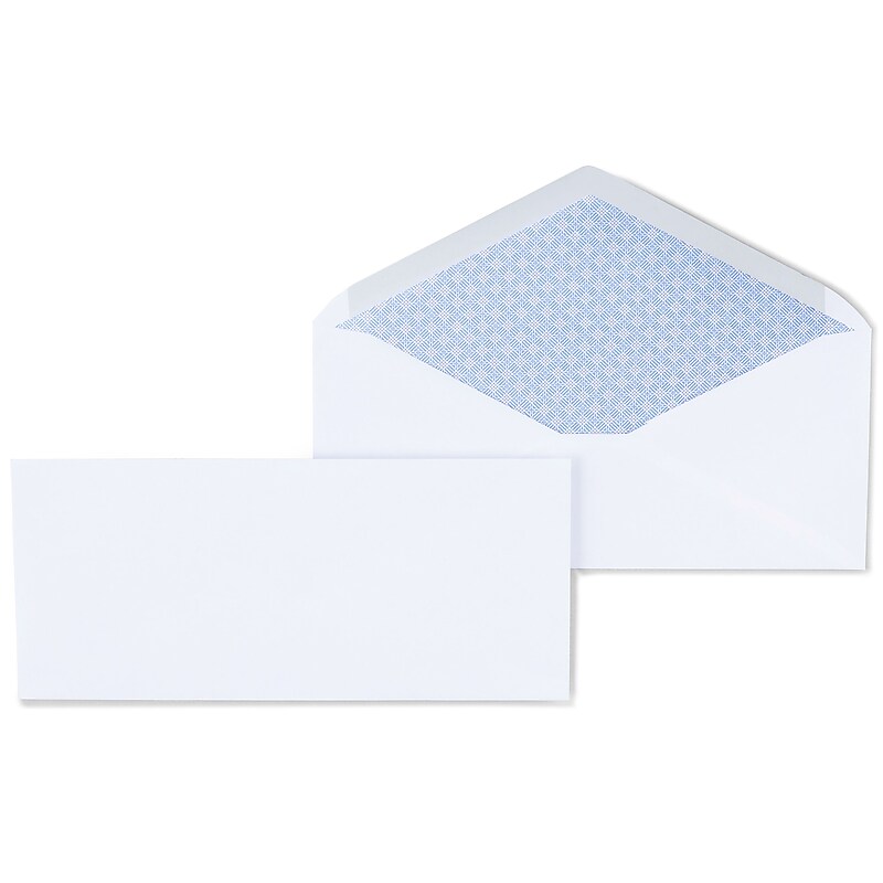Staples Security Tinted #10 Business Envelopes, 4 1/8" x 9 1/2", White, 500/Box (ST50302-CC) image 1
