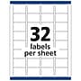 Avery Sure Feed Laser/Inkjet Identification Labels, 1 1/4" x 1 3/4", White, 15 Label Sheets/Pack (6570)~#|#~8A0A68DD-5A9D-4C56-844ED02FF407B437_sc7