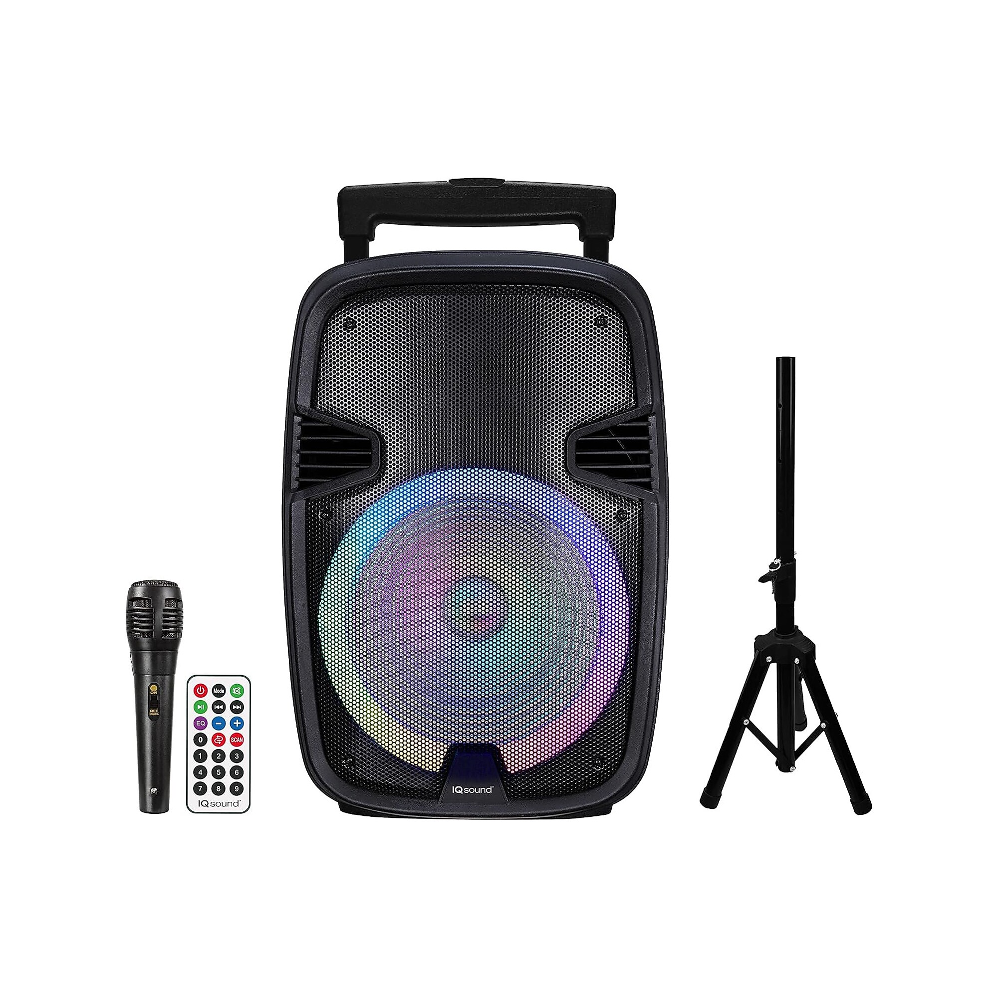 IQ Sound 15” Portable Bluetooth Speaker with TWS, Black, (IQ-5715DJBT) Sansujyuku sansujyuku.com