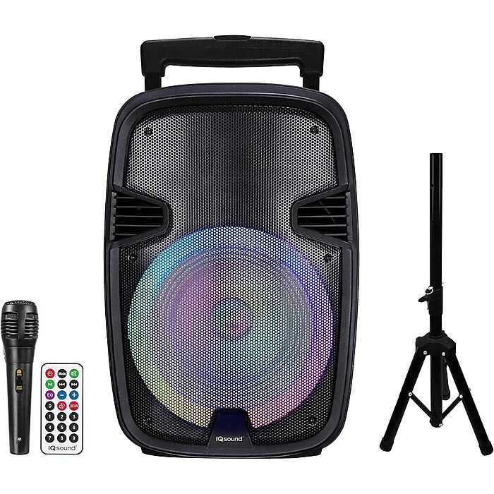 IQ Sound 15” Portable Bluetooth Speaker with TWS, Black, (IQ
