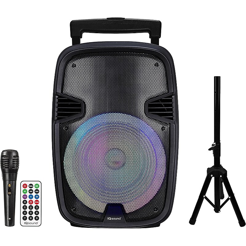 IQ Sound 15” Portable Bluetooth Speaker with TWS, Black, (IQ-5715DJBT) image 1