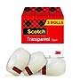 Scotch Transparent Clear Tape Refill, 0.75" x 27.77 yds., 1" Core, Clear, 3 Rolls/Pack (600K3)~#|#~8A0BDBEE-1B42-41A0-AA22FAE920E545BF_sc7