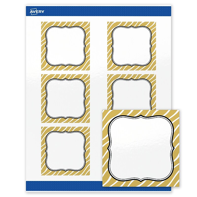 Avery Square Laser/Inkjet Multipurpose Labels, 3" x 3", White, 60/Pack (19479370986) image 1