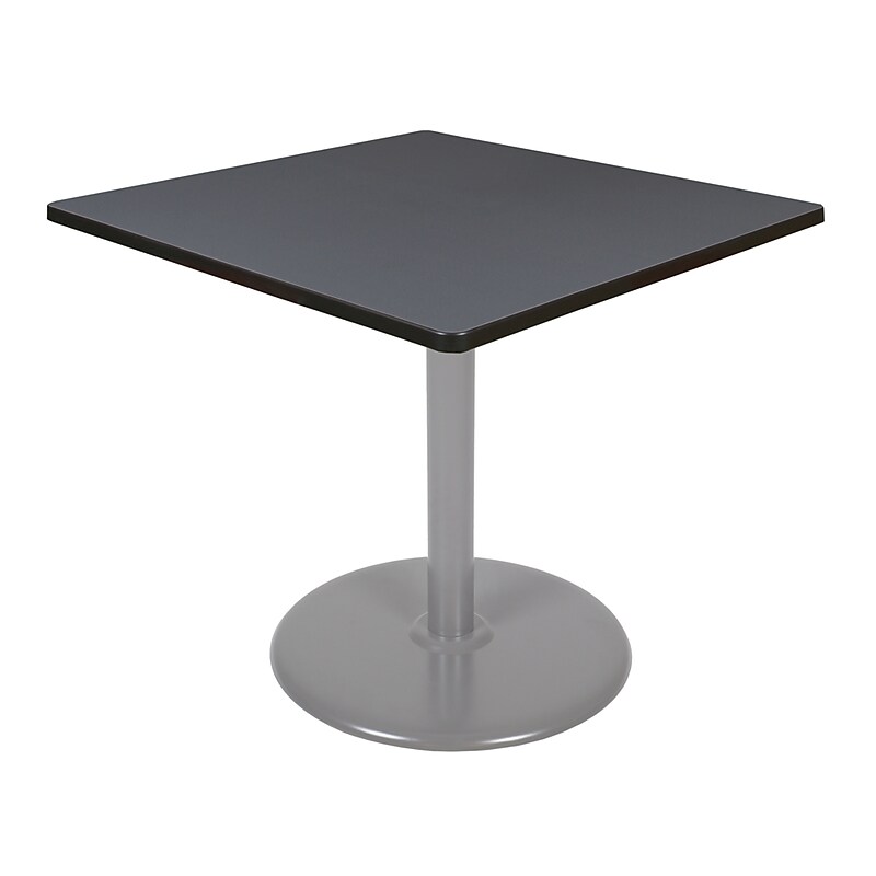Regency Cain Square Laminate Platter Base Table, 36"D x 36"W, Grey (TP3636GYGY) image 1