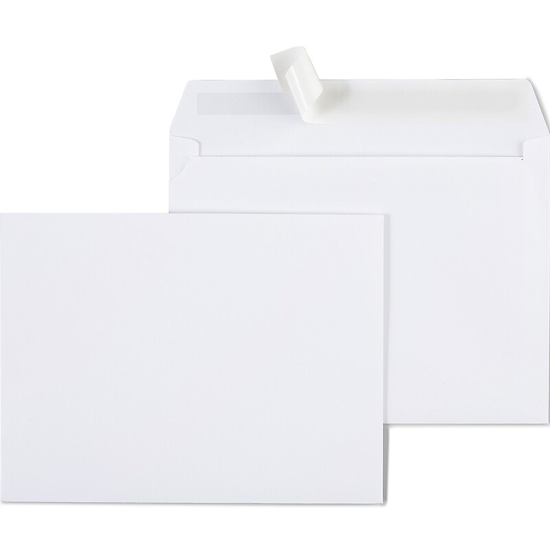 Staples EasyClose Booklet Envelopes, 12"L x 9"H, White, 100/Box (SPL570227) image 1