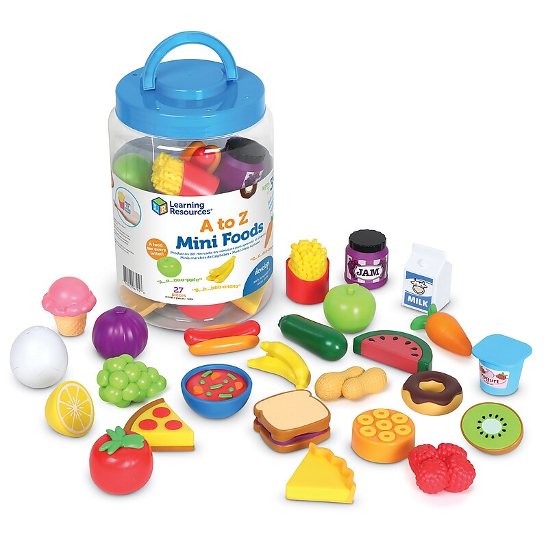 Learning Resources A to Z Mini Foods, Multicolored (LER6795) image 1