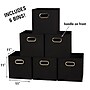 Household Essentials Medium Folding Fabric Storage Cube, 11" x 11"x 11", 23 Qt., Black, 6/Pack (80-1)~#|#~8A1514A4-F616-40AB-87865F1F8C12C8A7_sc7