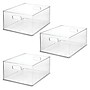 iDESIGN Small Stackable Plastic Storage Bin, 8.7" x 18" x 13.91", Clear, 3/Pack (29151M3)~#|#~8A16E506-3B25-410D-998BF00F8CAA5637_sc7