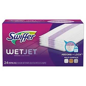 Swiffer WetJet Spray Mop Multi-Surface Floor Cleaner Pad Refill, 24 Count (PGC 08443)
