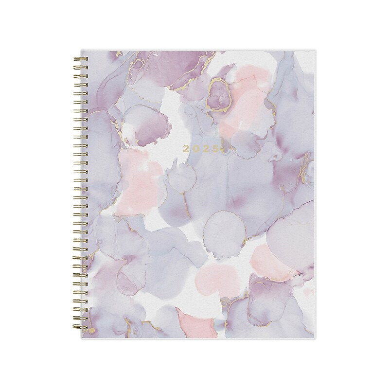 2025 Blue Sky Ashley G Marble Purple 8.5" x 11" Weekly & Monthly Planner, Plastic Cover, Multicolor (148249) image 1