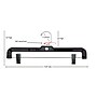 Nahanco 14" Plastic Heavy Weight Skirt/Slack Hanger, Black, 100/Pack (2600RC)~#|#~8A284B84-8772-4762-BFCA5075866AE7AD_sc7