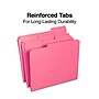 Staples Reinforced File Folders, 1/3-Cut Tab, Letter Size, Pink, 100/Box (508952)~#|#~8A2A9004-0102-412E-8DA8A8F4EC4E629D_sc7