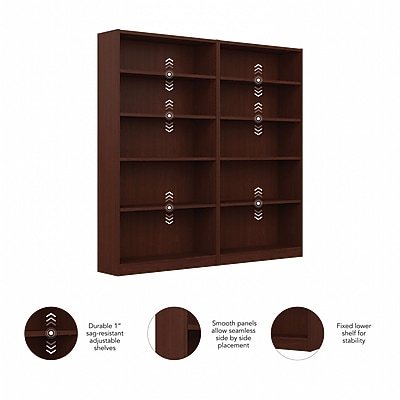 Bush Furniture Universal 72"H 5-Shelf Bookcase