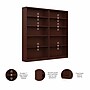 Bush Furniture Universal 72"H 5-Shelf Bookcase with Adjustable Shelves, Vogue Cherry, 2/Set (UB003VC)~#|#~8A2BFCC9-E05D-4CB7-87B541C0BC61F372_sc7