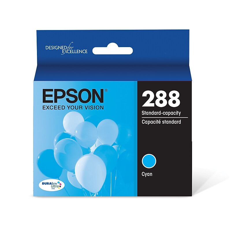 Epson T288 Cyan Standard Yield Ink Cartridge (T288220-S) image 1