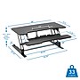 Mount-It! 38"W Electric Rectangular Adjustable Standing Desk Converter, Black (MI-8010)~#|#~8A32038B-907D-4C61-9CF9EAD75439AEE1_sc7