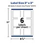 Avery Laser/Inkjet Square Multipurpose Labels, 3" x 3", White, 30 Labels/Pack  (94101)~#|#~8A353007-55E1-448C-9D1EF6E71F1FDEE7_sc7