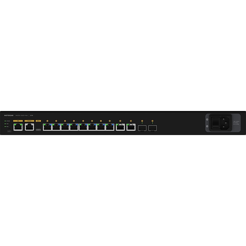 Netgear AV Line 10-Port Gigabit Ethernet Managed Switch, Black (GSM4212P-100NAS) image 1