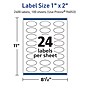 Avery TrueBlock Laser/Inkjet Oval Multipurpose Labels, 1" x 2", White, 2400/Box (94053)~#|#~8A409DDE-5D67-4D7B-8AF286CC6BD37FF4_sc7
