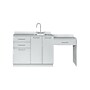 Viva Comfort 36" H x 42" W Medical Cabinet with Right Sink and 24" W Right Side Desk, 2 Doors, 3 Drawers Gray (90242-RS-GRY-AO)~#|#~8A429D4B-517F-48E7-B94C358EA16EBD48_sc7