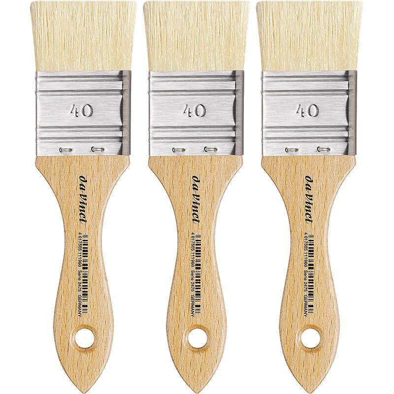 da Vinci MAESTRO2 Acrylic & Oil Natural Bristle Flat, Size 40 Mottler Brush, 3/Pack (DVXVA247540-3) image 1