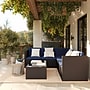 Flash Furniture Roan Indoor/Outdoor L-Shaped Sectional with Coffee Table, Brown with Navy Cushions (BNWS404NVBR)~#|#~8A496BEB-EC36-4CCA-984092F15D21A4FF_sc7