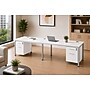 Boss Office Products Simple System 60"W Desk with Pedestal, White, 2/Set (SGSD006-201-WT)~#|#~8A53E780-1A0C-45EA-A332F8601554B2B8_sc7