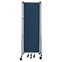 National Public Seating Robo Series 5-Panel Folding Mobile Room Divider, 72"H x 118"W, Blue Fabric (RDG6-5PT04)~#|#~8A565D1F-1938-456E-91538F78543B4F2E_sc7