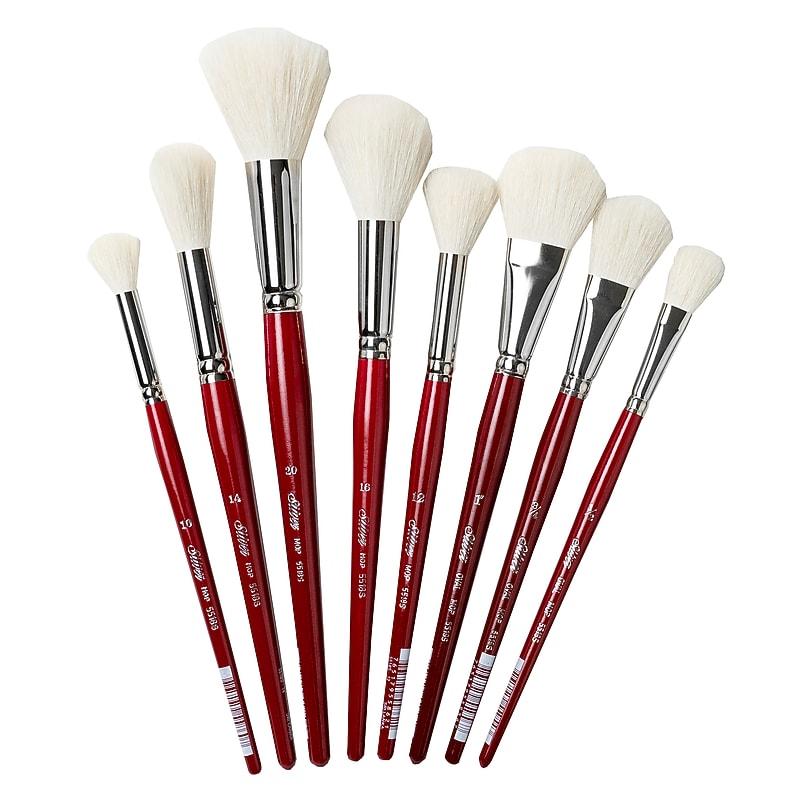 Silver Brush Silver Mops Round and Oval Brushes, 8/Pack (SLVMP5663) image 1