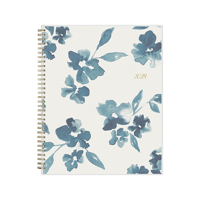 2024 Blue Sky Bakah Blue 8.5" x 11" Weekly & Monthly Planner, White/Blue (137261-24) image 1