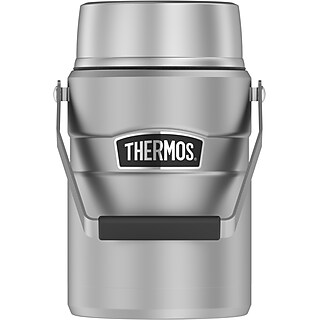 Thermos King Stainless Steel Insulated Food Jar, Stainless, 16 oz