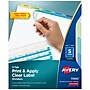 Avery Index Maker Paper Dividers with Print & Apply Label Sheets, 5 Tabs, Pastel, 5 Sets/Pack (11990)~#|#~8A6E7B20-2632-40E7-B7C07CC167758B23_sc7