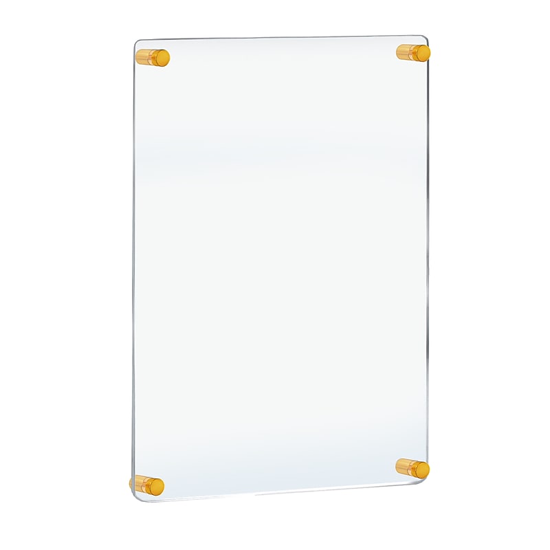 Azar Poster Holder, 22" x 28", Wall Mounted, Gold Acrylic (105531-GLD) image 1