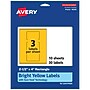 Avery Laser/Inkjet Rectangle Multipurpose Labels, 2.5" x 4", Bright Yellow, 30/Pack (94245)~#|#~8A773E70-20AC-4E89-90BEE0C578F0F1CD_sc7