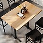 Flash Furniture Bennett Wooden Commercial Indoor Table, 48" x 30", Natural Top/Black Base (GSF3048NTT0522B)~#|#~8A78876E-4C54-45A9-AA3A2EDFC6298F99_sc7