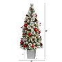 Nearly Natural Winter Flocked Artificial Christmas Tree Pre-Lit, 4' (T3036)~#|#~8A7B997F-39FD-42A5-AB38EBD626A74194_sc7