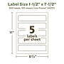 Avery EcoFriendly Laser/Inkjet Rectangle Multipurpose Labels, 1-1/2" x 7-1/2", White, 500/Box (94231)~#|#~8A85B6DF-E96C-4213-BA92BD968A9993E3_sc7