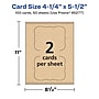 Avery Integrated Cards, 4.25" x 5.5", Matte Kraft Brown, 100/Box (95277)~#|#~8A88B06D-B86C-4DEC-B2BF04BFEB09C05B_sc7