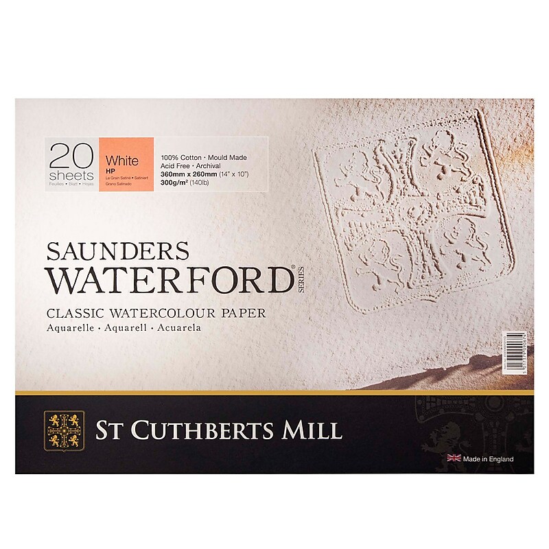 St Cuthberts Mill Saunders Waterford 10" x 14" Watercolor Sketch Pad, 20 Sheets/Pad (STCT45930001011D) image 1