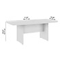 Bush Business Furniture 72W x 36D Boat Shaped Conference Table with Wood Base, White (99TB7236WH)~#|#~8A8E76AA-1C1E-44CE-88A6CC8080D17123_sc7