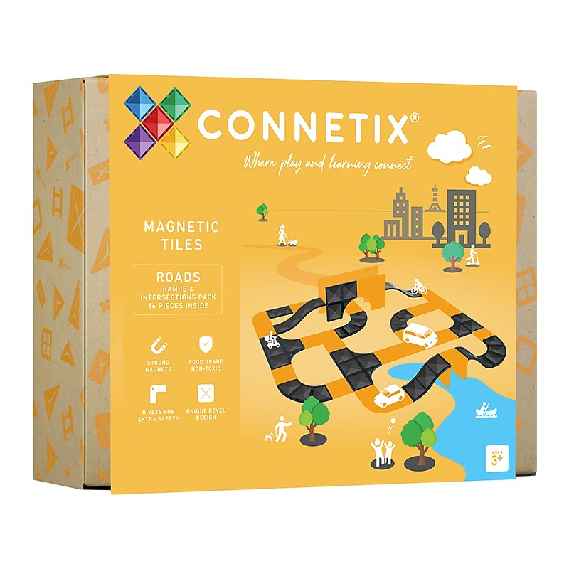 Connetix Magnetic Tiles Ramps & Intersections Pack, 16 Pieces (CNTO00016RI) image 1