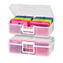 Iris Hinged Closure Plastic Storage Bin with 12 Multi-colored Photo Cases, 2/Pack (500055)~#|#~8A97910F-16D9-46AC-BBF72EC5C7EA171A_sc7