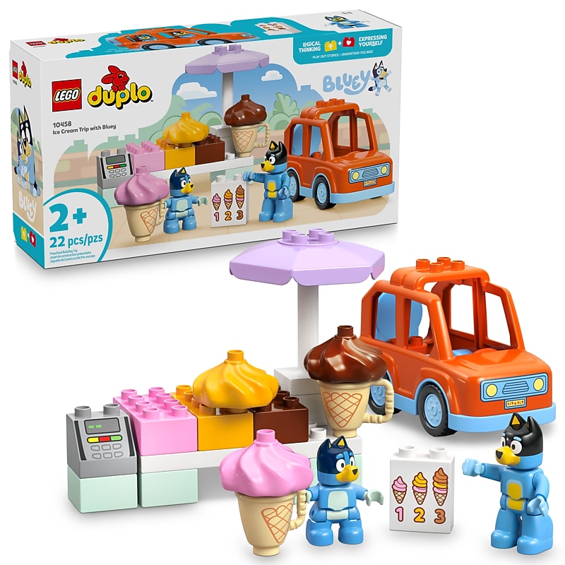 LEGO DUPLO Bluey Ice Cream Trip with Bluey, 22 Pieces (10458) image 1