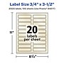 Avery Pearlized Ivory Rectangle Multipurpose Labels, .75" x 3.5", Ivory, 2000/Box (94217)~#|#~8AA33BB6-43CD-4CAC-AF15CB1EDFF39C2E_sc7