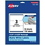 Avery TrueBlock Laser/Inkjet Rectangle Multipurpose Labels, 3-1/4" x 8-3/8", White, 150/Box (94251)~#|#~8AA89AE3-4AE7-47AE-BEF695CB41BBD8EF_sc7