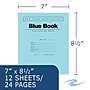Roaring Spring Paper Products Exam 1-Subject Exam Notebook, 7" x 8.5", Wide Ruled, 12 Sheets, Blue (77513)~#|#~8AA996E5-E33A-4BC4-BAC6E0A04E290957_sc7