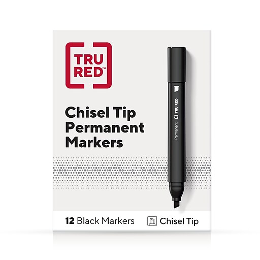 Ticonderoga RediMark Jumbo Permanent Marker Chisel Tip Black Pack of 12  (DIX87021-12), 1 - Baker's