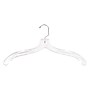 Nahanco 17" Plastic Heavy Weight Dress Hanger, Clear, 100/Pack (500)~#|#~8AB00AE2-52C4-45A8-BAB8055D184F1458_sc7
